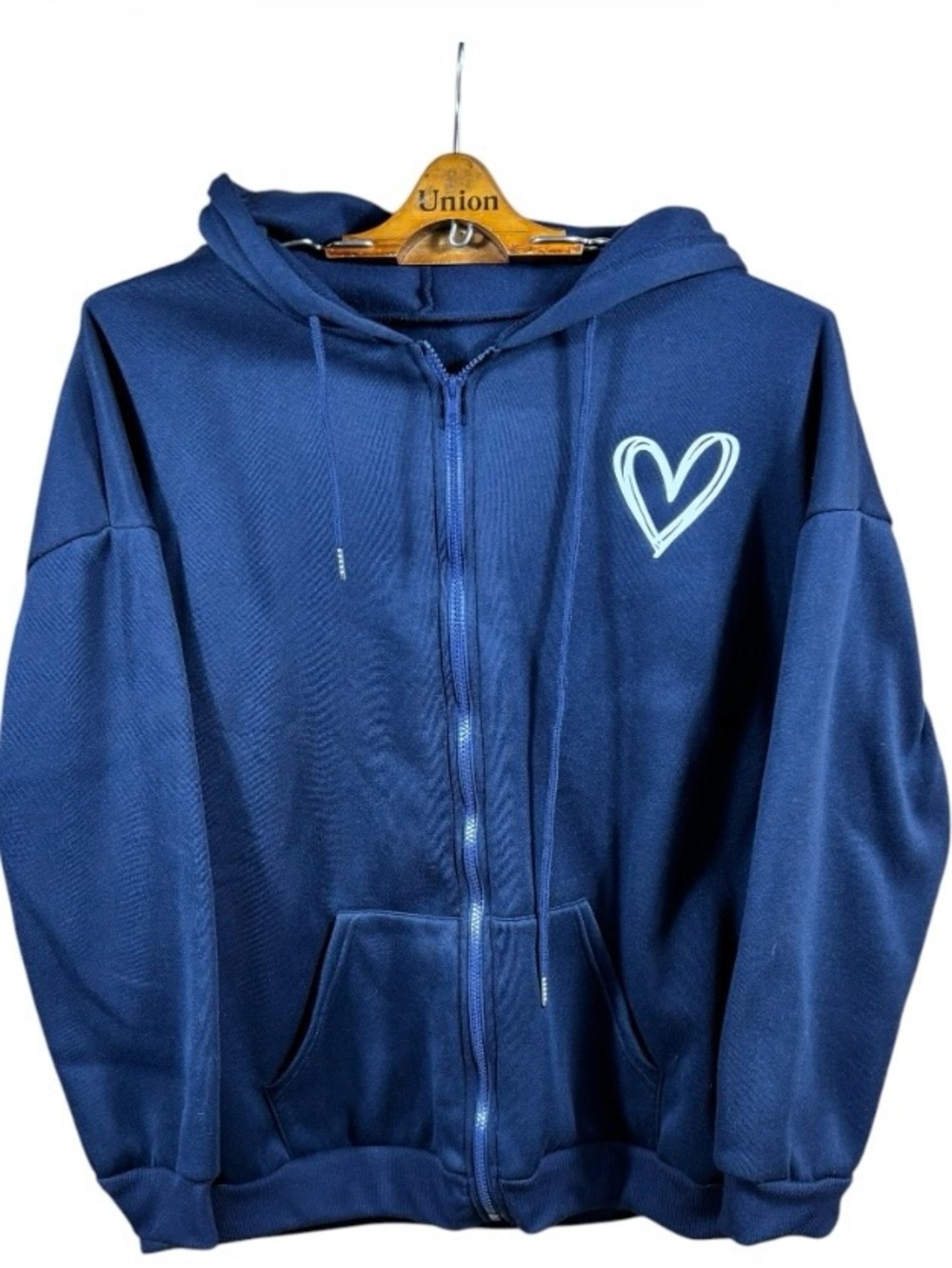 Heart Women’s Long Sleeve Zip Up Hoodie Size NO TAG